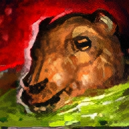 Plate of Roast Meat with Mint Sauce