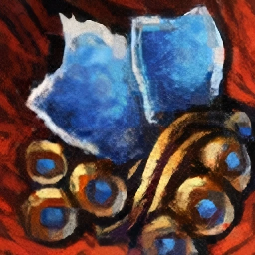 Embellished Gilded Lapis Jewel