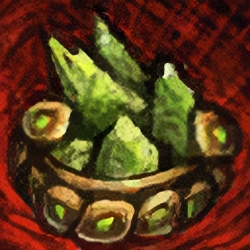 Embellished Gilded Peridot Jewel