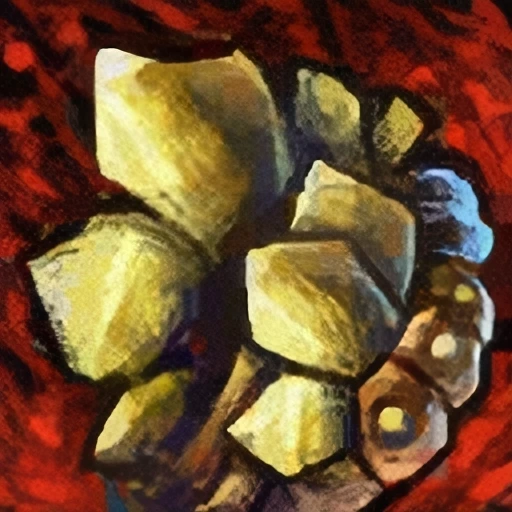 Embellished Gilded Topaz Jewel