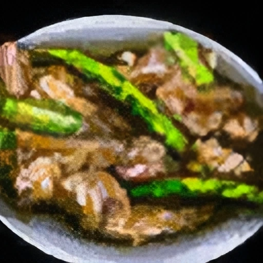 Bowl of Mushroom and Asparagus Risotto