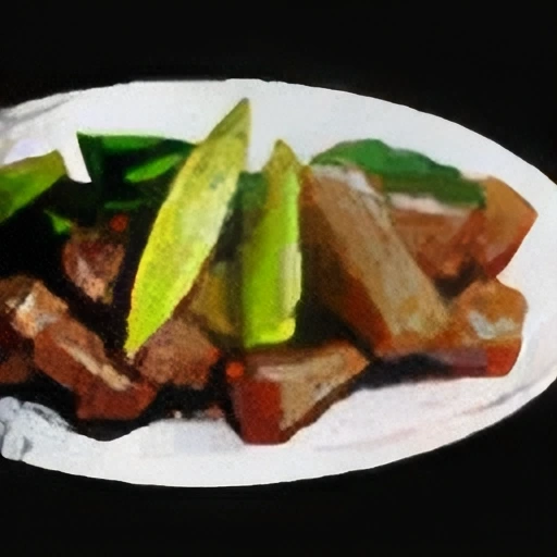 Plate of Roast Meat with Braised Leeks icon